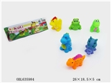 OBL635984 - Six lining plastic crocodiles dinosaurs