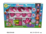 OBL636440 - The pink pig sister tableware with four the pig