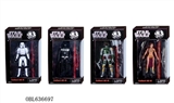 OBL636697 - 6.5 inch Star Wars action figures Weapons single box, 4 style (2 with lamp) movable joints