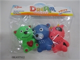 OBL637512 - Three lining plastic animal zhuang