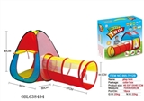 OBL638454 - The joining together of two children tents fit tunnel tube