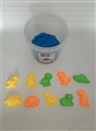 OBL638720 - DIY 太空沙1KG10个恐龙动物桶装