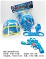 OBL639110 - 卡头PVC袋警察套装迷彩有罩帽左轮八音枪带红外线