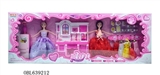 OBL639212 - 11.5 inch 12 joint like light music kitchen double barbie doll big gift box