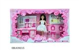 OBL639215 - 11.5 inch 12 joint is fond of light music kitchen barbie doll gift box