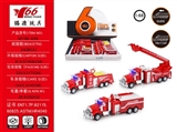 OBL640922 - 1:6 8 taxi strip light music fire truck three mixed