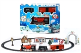 OBL641678 - With electric Christmas train track music smoke