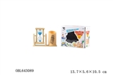 OBL643089 - Cylindrical wooden pen container hourglass - the Leaning Tower of Pisa