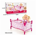 OBL643266 - Crib and 14 IC doll