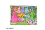 OBL644085 - Color box only 7 inches large sister with many plastic clothes mini bag big skirt
