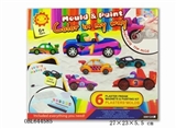 OBL644585 - Creative DIY craft gypsum painted toys refrigerator - racing