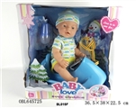 OBL645725 - 16 inch function doll/take water, urinary function/slide with sledges