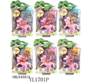OBL645814 - The MINI doll with horse series/paragraphs 6 mixed / 3 expression