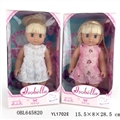 OBL645820 - 25 cm girl doll / 2 or more orange