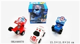 OBL646070 - Inertia collision deformation of a police car