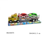 OBL646075 - Inertia painted tow trucks carrying two cars