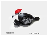 OBL646588 - Pull the black woodpecker painting with the bell