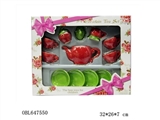 OBL647550 - New strawberry 13 PCS mini ceramic tea set
