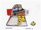 OBL647699 - Three engineering warrior blocks are assembled cars