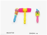OBL647720 - Ring hammer colourful bell birdcage bell (three-piece suit)