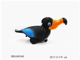 OBL648160 - Crazy bird (bell) painted arrows toucans