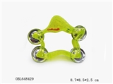 OBL648429 - Transparent cartoon penguin tambourine (with plastic beads)