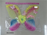 OBL649901 - 半毛彩色蝴蝶翅膀+天使棒+发夹