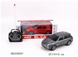 OBL650567 - 1:18 porsche black window with headlights four-way remote control car (red, grey)