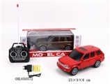 OBL650572 - 1:18 land rover black window with headlights four-way remote control car package electric (red brown