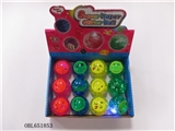 OBL651853 - Box 12 zhuang 6.5 cm ribbons with smiling face flash bounce the ball