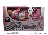 OBL652276 - 16 inches 12 sound wadding female doll with the pacifier chain accessories iron cart