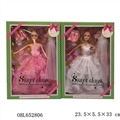 OBL652806 - Wedding dress 11 inches and a half solid body fashion barbie shoes and eyelashes