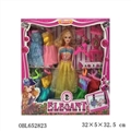 OBL652823 - Eleven inches and a half solid body barbie clothes plus the steamed stuffed bun and comb plus ram an
