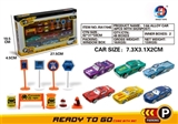 OBL653075 - 1:64经典滑行合金车六只庄带路标