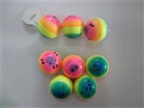 OBL654323 - Three only 7.6 cm rainbow animals face zhuang PU ball