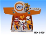 OBL654470 - Pressure car (bear, rat, clown) 6 pack