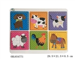 OBL654771 - Wooden 24 pieces of animal puzzles