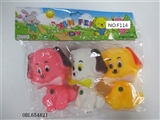 OBL654821 - Three lining plastic zhuang dog