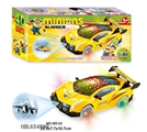 OBL654890 - Electric universal 4 d light music yellow revolving car