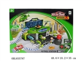 OBL655787 - Alloy city parking lot set (with 2 car 1 plane)