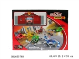 OBL655788 - Alloy fire station parking lot set (with 2 car 1 plane)