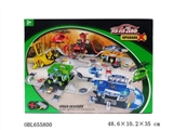 OBL655800 - Alloy military parking lot set (with 2 car 1 plane)