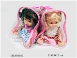 OBL656180 - Two 14-inch empty handed doll with music IC assortments