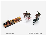 OBL656363 - 4 cowboys ride a horse