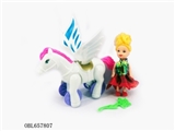 OBL657807 - Pull plastic hair with barbie pegasus