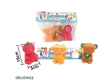 OBL659621 - Bag of PVC clip evade glue with fruit three strawberry, bear, and oranges