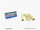 OBL659672 - Hollow wooden handle colorful rope skipping