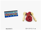 OBL659673 - Wooden threads handle fancy rubber rope skipping
