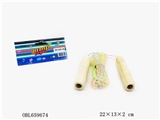 OBL659674 - Massage wooden handle colorful rope skipping