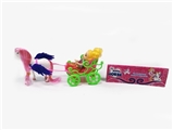 OBL660793 - Three inches of solid body kelly barbie with horse cart
